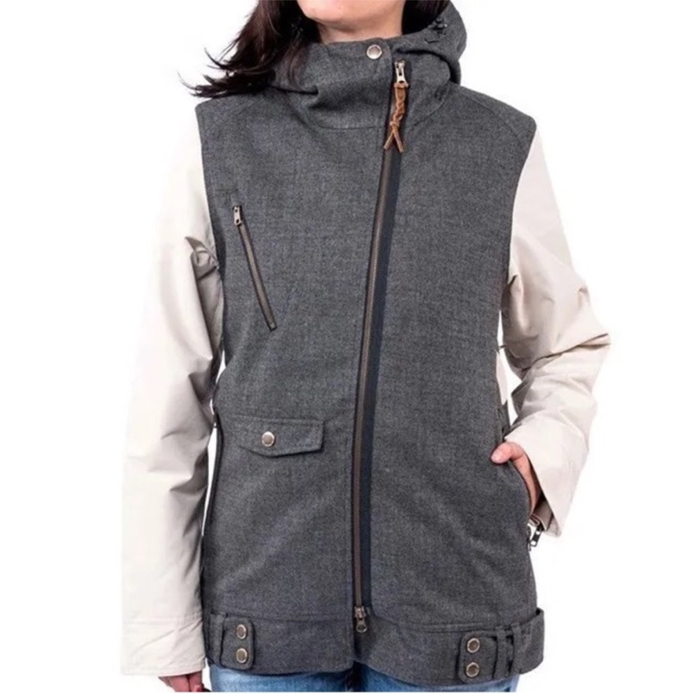 HOLDEN Women's MOTO Snow Jacket - HeatherGrey/Bone Large